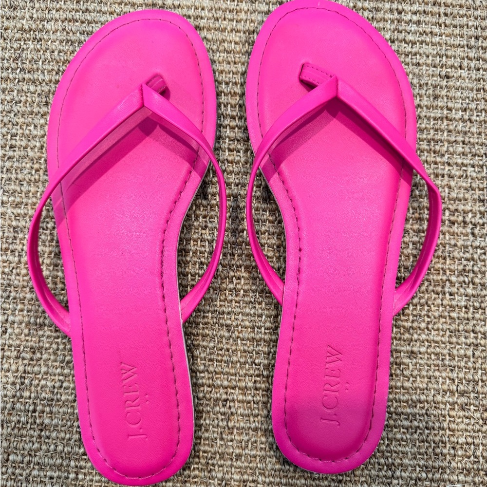 J. Crew Factory Women's Pink Flip Flops-Size 9
